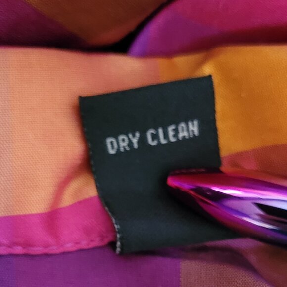 AUTUMN SUNSET 100% SILK PLAID WOMEN'S BUTTON-DOWN TOP BLOUSE EUC 16W 1X - Picture 10 of 10